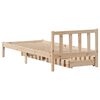 vidaXL Bed Frame without Mattress 75x190 cm Small Single Solid Wood Pine