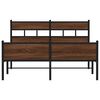 vidaXL Bed Frame without Mattress Brown Oak 140x190 cm Engineered Wood