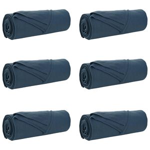 vidaXL Throw Blankets 6 pcs Navy Blue 350 x 270 cm 8.09 kg Fleece