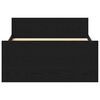 vidaXL Bed Frame without Mattress Black Oak 90x200 cm Engineered Wood