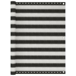 vidaXL Balcony Screen HDPE 120x500 cm Anthracite and White