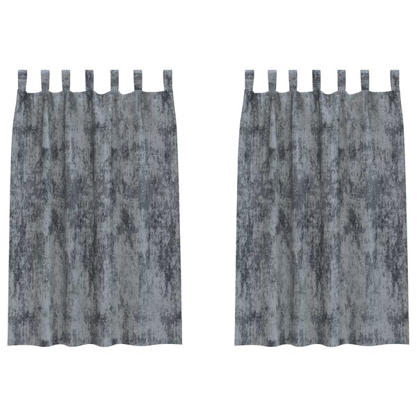 vidaXL Velvet Curtains 2 pcs Silver Grey 175 x 140 cm Velvet