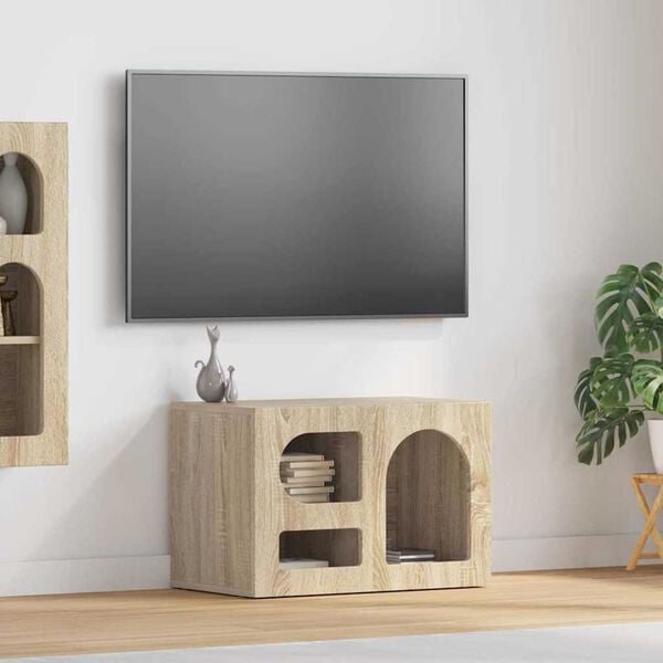 vidaXL TV Cabinet Sonoma Oak 60 x 35 x 40 cm Engineered Wood