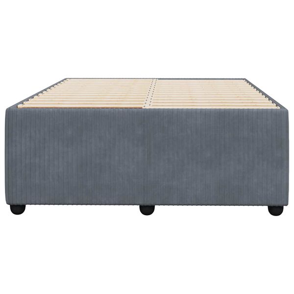 vidaXL Bed Frame without Mattress Dark Grey Double Velvet