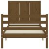 vidaXL Bed Frame without Mattress Honey Brown Single Solid Wood