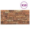 vidaXL Wall Panels 10 pcs Brown and White 100 x 50 cm EPS Foam