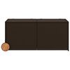 vidaXL Garden Storage Box with Wheels Brown 283L Poly Rattan