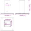 vidaXL Post Bases Square 4 pcs Silver 71x71 mm Galvanised Steel