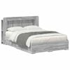 vidaXL Bed Frame with Storage Grey Sonoma 140 x 200 cm Engineered Wood