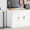 vidaXL Garage Storage Cabinet White 40x51x85 cm Solid Wood Pine