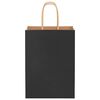vidaXL Paper Bags 50 pcs with Handles Black 15x8x21 cm