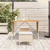 vidaXL Garden Table with Acacia Wood Top Beige 105x75x72 cm Poly Rattan