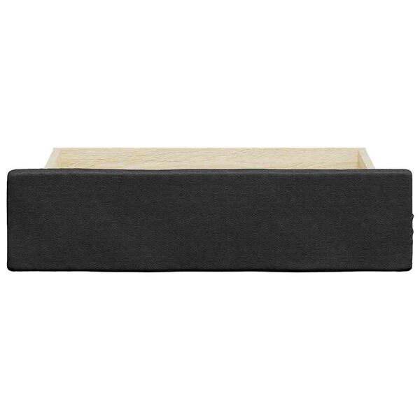 vidaXL Bed Drawers 2 pcs Black Engineered Wood and Faux Leather