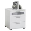 FMD Bedside Table | White | Melamine-covered chipboard | Compact | Bedside Table