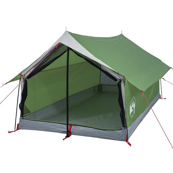 vidaXL Camping Tent 2-Person Green Waterproof