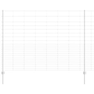 vidaXL Outdoor Wild Fence with Posts 25 x 1.6 m Galvanised Steel Mesh