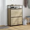 vidaXL Shoe Cabinet Sonoma Oak 75x34x112 cm Engineered Wood