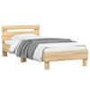 vidaXL Bed Frame without Mattress with Headboard Sonoma Oak 75x190 cm Small Single