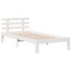 vidaXL Bookcase Bed without Mattress White 75x190 cm Small Single Solid Wood Pine