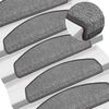 vidaXL Stair Mats 20 pcs 65x24x4 cm Dark Grey Half Round Large