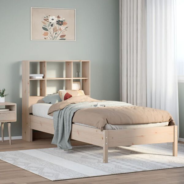 vidaXL Bookcase Bed without Mattress 90x200 cm Solid Wood Pine