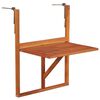 vidaXL Hanging Balcony Table 64.5x44x80 cm Solid Acacia Wood