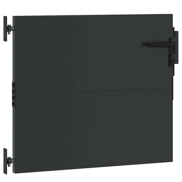 vidaXL Garden Gate with Lock Black 85 x 100 cm Powder-coated steel
