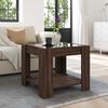 vidaXL Coffee Table with LED Brown Oak 53x53x45 cm Engineered Wood