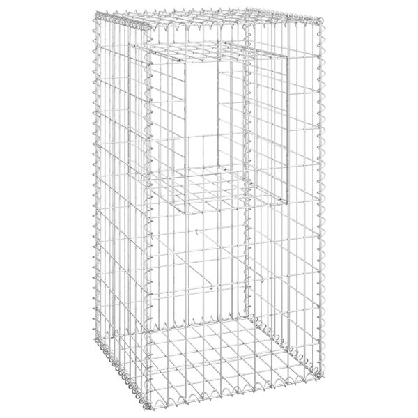 vidaXL Gabion Basket Posts 2 pcs 50x50x100 cm Iron