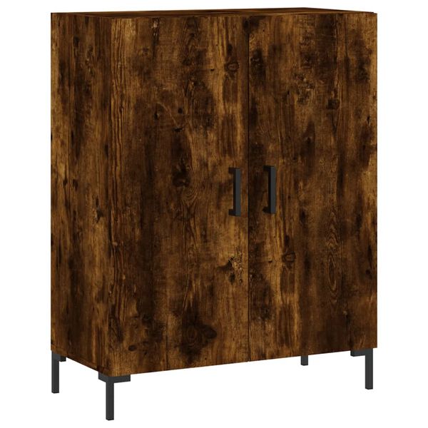 vidaXL Sideboard Smoked Oak 69.5x34x90 cm Engineered Wood