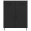 vidaXL Sideboard Black 69.5x34x90 cm Engineered Wood