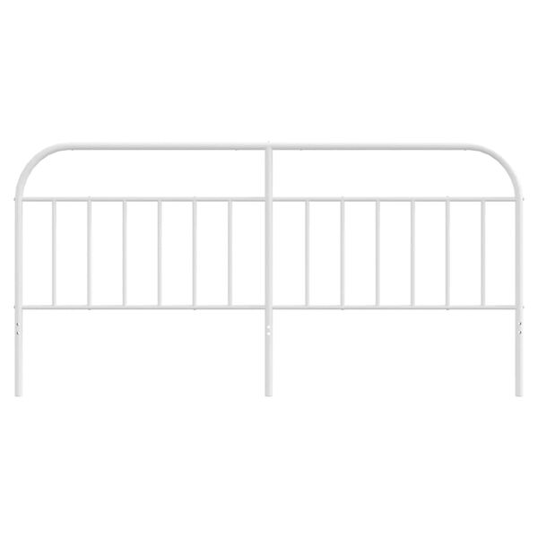 vidaXL Metal Headboard White 200 cm