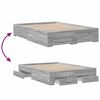 vidaXL Bed Frame with Drawers without Mattress Grey Sonoma 120x190 cm Small Double