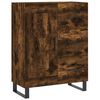 vidaXL Highboard Smoked Oak 69.5x34x180 cm Engineered Wood