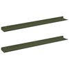vidaXL Floating Shelf 2 pcs Olive Green 80 x 9 x 2.5 cm Steel