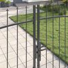 vidaXL Garden Gate with Lock Grey 175 x 300 cm Steel