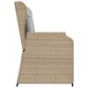 vidaXL Garden Bench with Cushion Beige Poly rattan