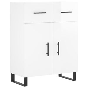 vidaXL Sideboard High Gloss White 69.5x34x90 cm Engineered Wood