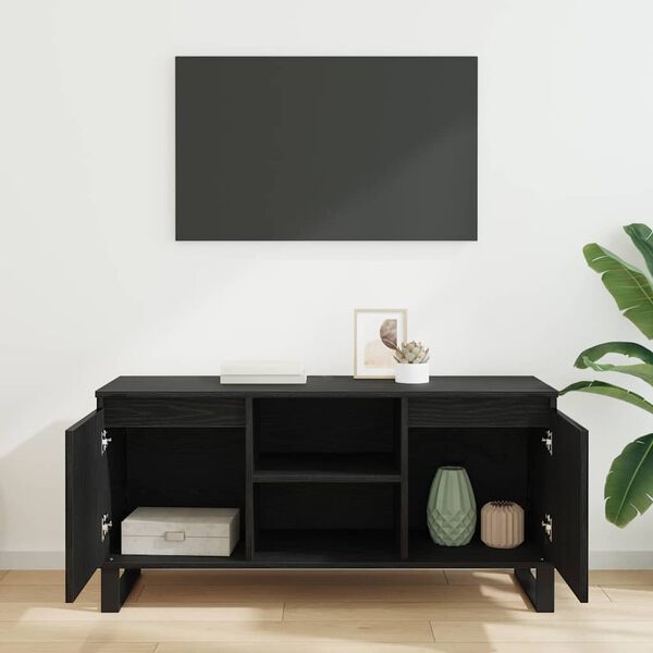 vidaXL TV Cabinet Black Oak 104 x 35 x 50 cm Engineered Wood