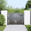 vidaXL Garden Gate with Lock Black 100 x 100 cm Powder-coated steel