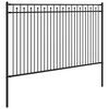 vidaXL Spike Fence Black 200 x 166 cm Powder-Coated Steel