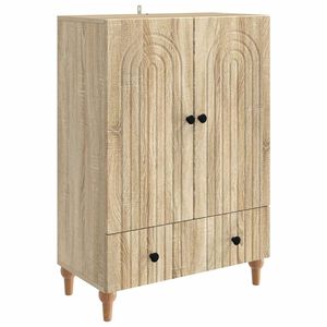 vidaXL Sideboard Sonoma Oak 66 x 34.5 x 95 cm Engineered Wood