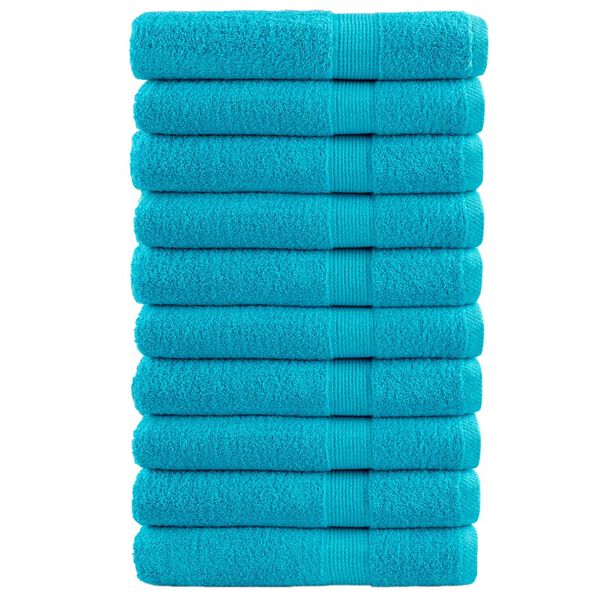 vidaXL Premium Sauna Towels SOLUND 10 pcs Turquoise 80x200 cm 600 gsm