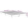 vidaXL Bed Frame without Mattress White 135x190 cm Double Engineered Wood