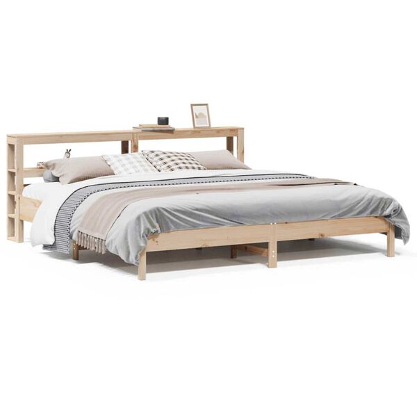 vidaXL Bed Frame without Mattress 180x200 cm Super King Solid Wood Pine