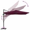 vidaXL Parasol Bordeaux red 286 x 285 x 270 cm Aluminium