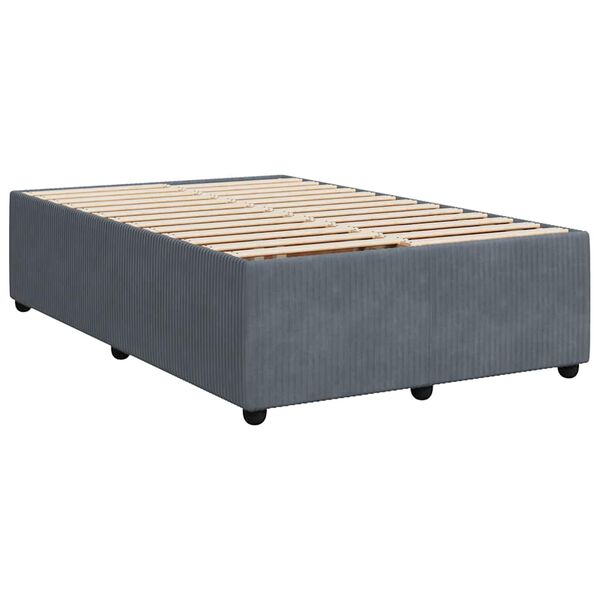 vidaXL Bed Frame without Mattress Dark Grey Double Velvet