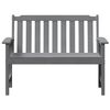 vidaXL Garden Bench Light Grey 120 x 59 x 88 cm HDPE