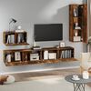 vidaXL 4 Piece TV Cabinet Set Smoked Oak Engineered Wood