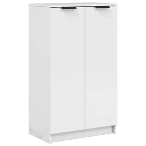 vidaXL Shoe Cabinet High Gloss White 59x35x100.5 cm Engineered Wood